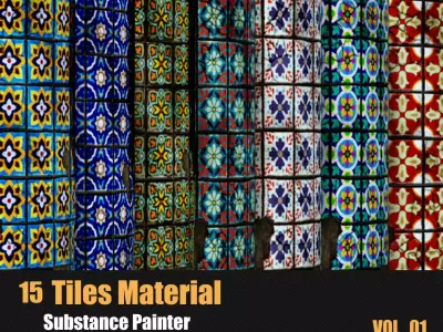 15 Stylized Tiles Materials In Substance Painter Texture