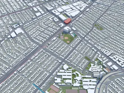 Culver City California USA Low-poly 3D model