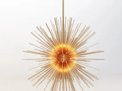 Astra Starburs Sputnik Quorum Satellite Kepler Sun Chandelier 3D model