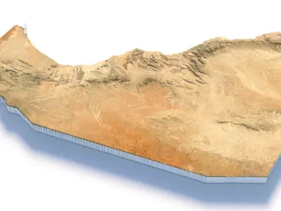 Somaliland Terrain Country 3D model