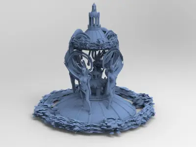 Art Deco Sun Global towers Dome 2  3D model