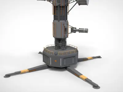 Sci fi antenna 7 3D model