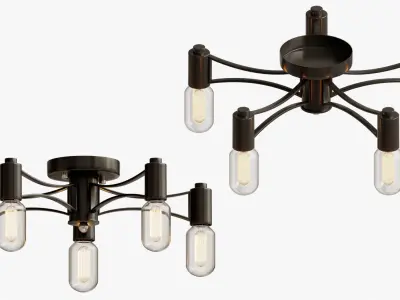CEILING LAMP LOFT DROPLET TOP 3D model