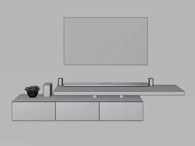 TV unit 3D model