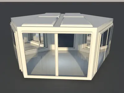 Sci Fi Room Low-poly 3D model 16