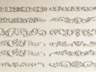 European-style carving 3D model