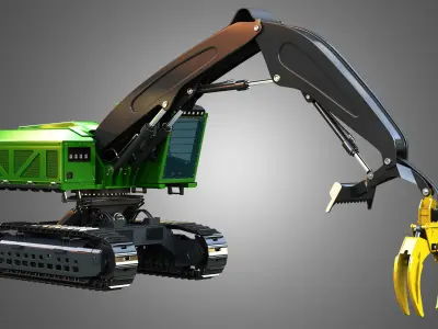 959MH Tracked Log Loader 3D model