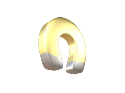 Magnet Emoji v1 005 Low-poly 3D model