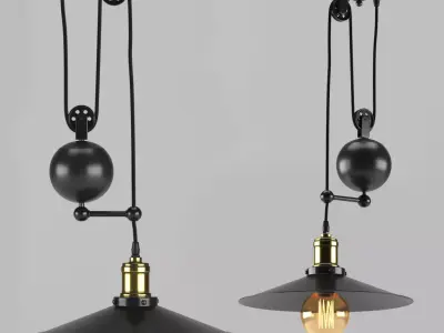 Pendant lamp Minsk from Leroy Merlin black color 3D model