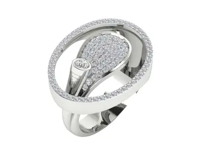 Women Ring Render 3dm STL MTL SLC JCD OBJ FBX Details 3D print model 82