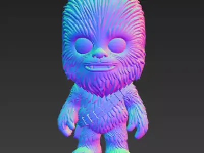 Kawaii Chewbacca Collectible 3D Figure 3D print model