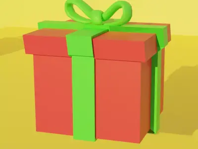 Decorative 3D Gift Boxes for Games VR and Animation Low-poly 3D model