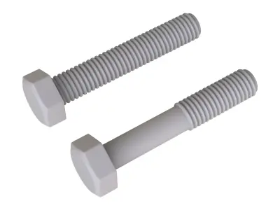 Hex bolts 3D Model 3D model