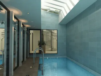 Two Indoor Pools 3D model