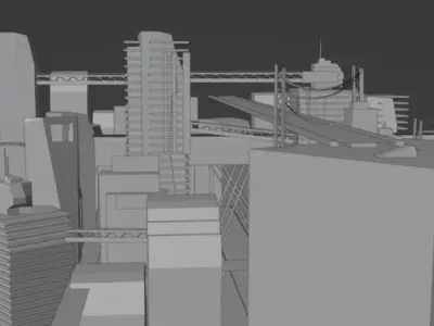 Cyberpunk city 3D model