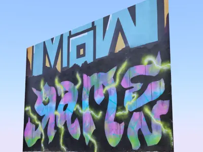 Graffiti wall XV 3D model