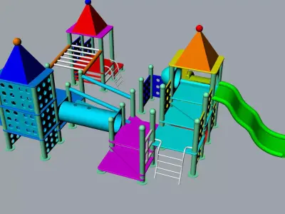 Children playground 3D Model 3D print model