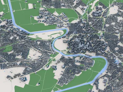 Chester City United Kingdom 3D model