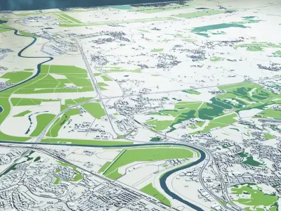 Rome with Terrain 3D model