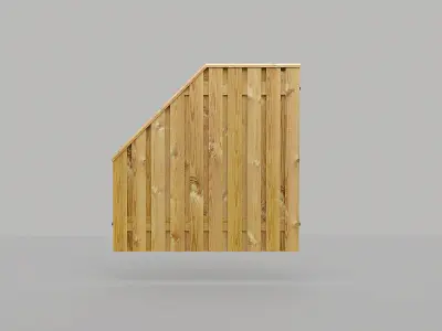 Garden Fence BuildingKit - White poles sphere top 3D model