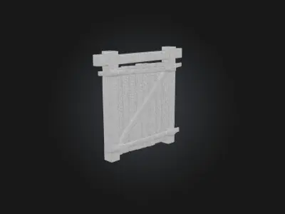 Barricade Door Low-poly 3D model