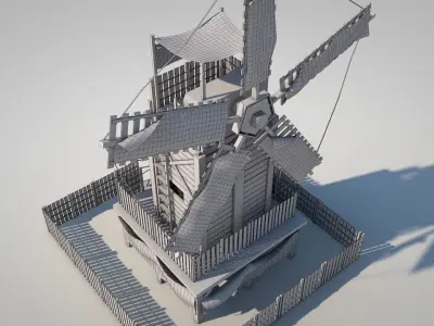 Old Windmill House 3D model