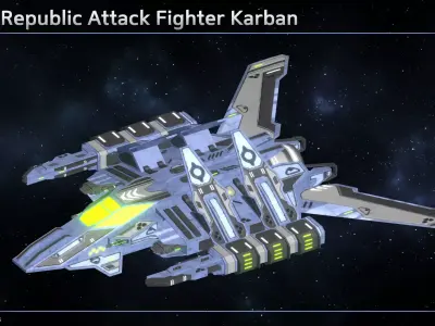 Enkar Republic Attack Fighter Karban Low-poly 3D model