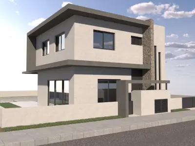 Modern Building 4-3d model Low-poly 3D model