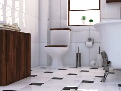 bathroom interior scene 1 3D model