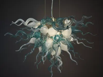 viz glass lulu chandelier 3D model