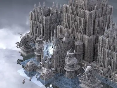 Temple of Cthulhu and Dagon and Hydra 3D model
