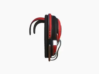 SciFi Backpack D06 Red Black - Fashion Character Design Low-poly 3D model