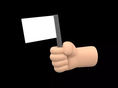 Surrender Icon v1 003 Low-poly 3D model