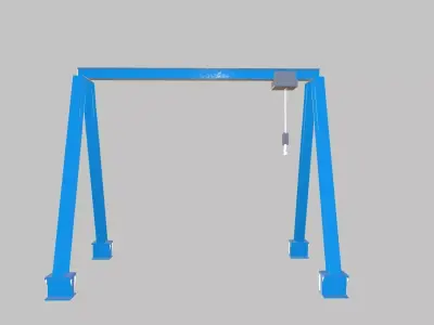 Light Gantry Crane Low-poly 3D model