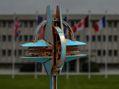 Stylized NATO Star Sculpture  -Military Art 3D model