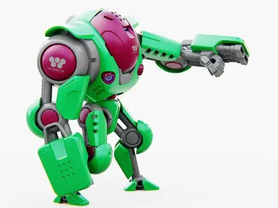 BATTLE DROID S-200   RIGGED 3D model