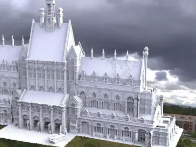 Country Mansion Horror themed 3D model