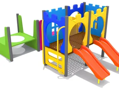 Mini Playground Low-poly 3D model