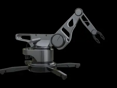 Portable Robotic Arm Low Poly Industrial Robot Model Low-poly 3D model