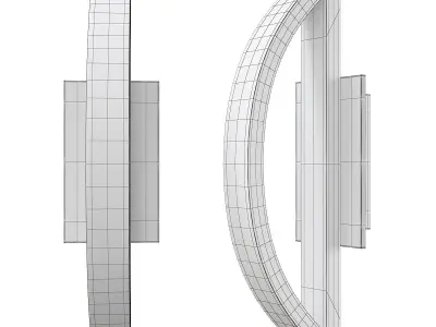 Possini Euro Coppered Arch Indoor Outdoor LED Wall Low-poly 3D model