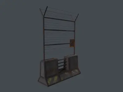 Concrete Barrier Barricade RoadBlock 3D model