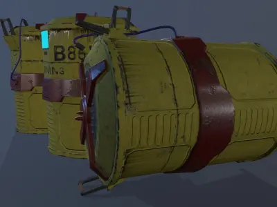 Sci-Fi Barrel  Low-poly 3D model by VladShalimov