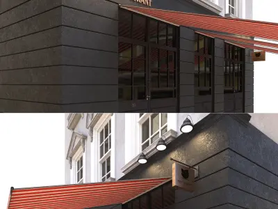 Restaurant Building 3D model