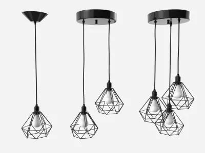 Trybo Wire Pendant Diamond  3D model