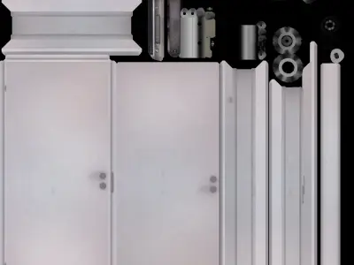 Openable Door - Animated for Blender Low-poly 3D model