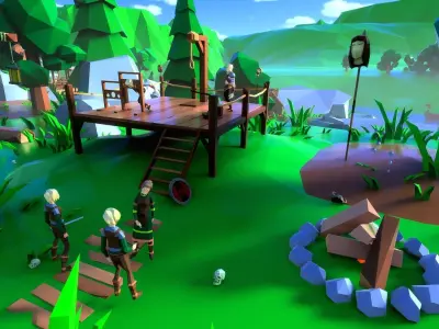 Vikings Low-poly 3D model purchase