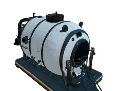 SciFi Mobile Habitation Module Low-poly 3D model