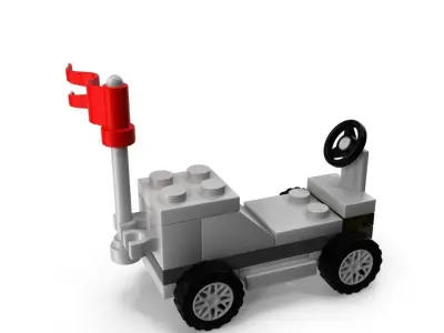 space Vehicle lego Low-poly 3D model