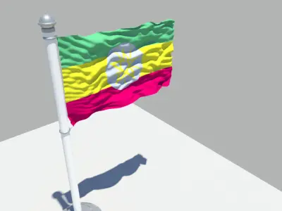 Ethiopia flag 3D model