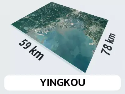 Yingkou China City Landscape 3D Model 3D model